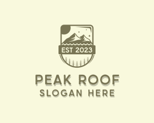 Mountain Hiker Peak logo design