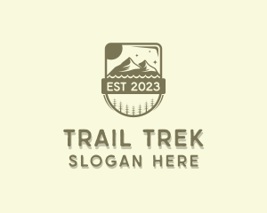 Hiker - Mountain Hiker Peak logo design