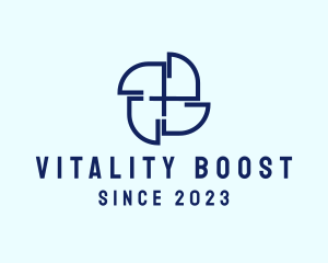 Vitality - Modern Pinwheel Windmill logo design