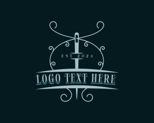 Tailoring - Needle Knitter Yarn logo design