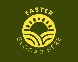 Farm Sun Landscape  Logo