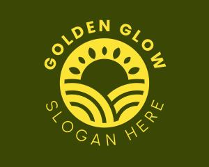 Farm Sun Landscape  logo design