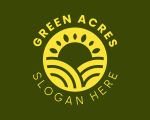 Farming - Farm Sun Landscape logo design