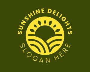 Sunshine - Farm Sun Landscape logo design