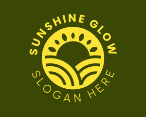 Sunlight - Farm Sun Landscape logo design