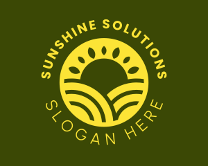 Farm Sun Landscape  logo design