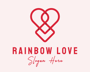 Romance Love Heart logo design