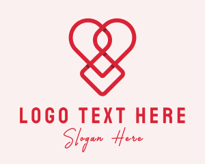Vlog - Romance Love Heart logo design