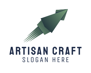 Craft - Squid Origami Craft logo design
