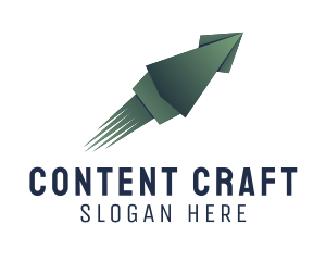 Squid Origami Craft logo design