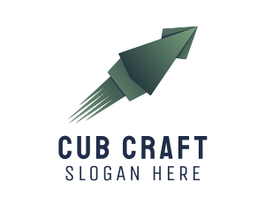 Squid Origami Craft logo design