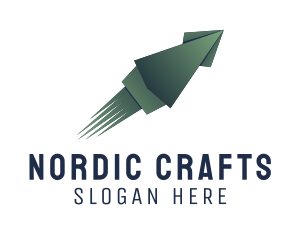 Squid Origami Craft logo design