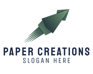 Papercraft - Squid Origami Craft logo design