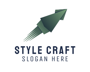 Squid Origami Craft logo design