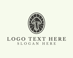 Vegan - Mushroom Fungus Farm logo design