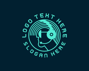 Headphones - Music DJ Night Club logo design