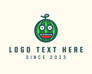 Silly - Funny Watermelon Face logo design