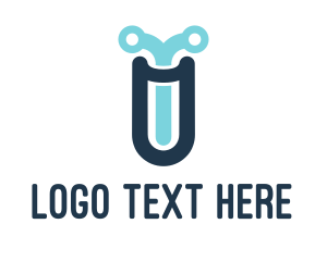 Test Tube - Circuit Test Tube logo design