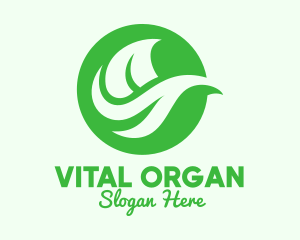 Green Organic Leaf logo design