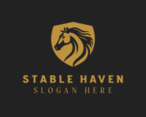 Equine Horse Shield logo design