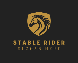 Equine Horse Shield logo design