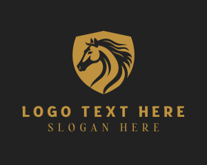 Horse Breeder - Equine Horse Shield logo design