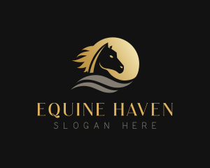 Stallion Horse Equestrian logo design