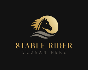 Stallion Horse Equestrian logo design