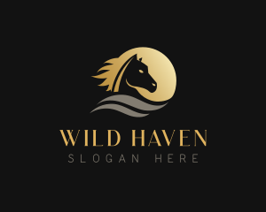 Stallion Horse Equestrian logo design