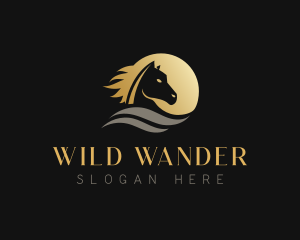 Stallion Horse Equestrian logo design