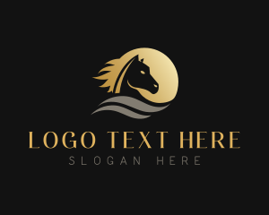 Mustang - Stallion Horse Equestrian logo design
