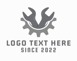 Garage - Automotive Wrench Gear logo design