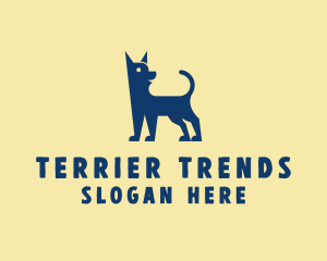 Terrier - Happy Dog Pet logo design