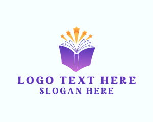 Library - Creative Star Book logo design