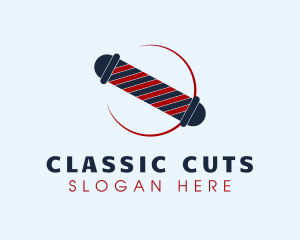 Barber Pole Groomer logo design