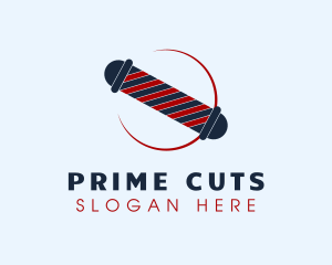 Barber Pole Groomer logo design