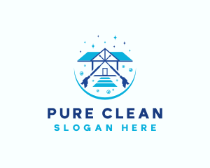 Pressure Wash House Cleaning logo design