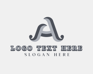 Salon - Boutique Studio Letter A logo design
