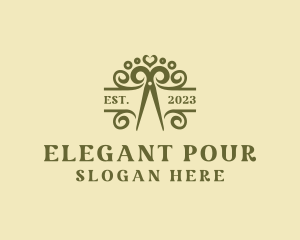 Elegant Scissors Boutique logo design