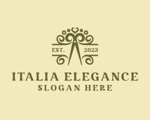 Elegant Scissors Boutique logo design