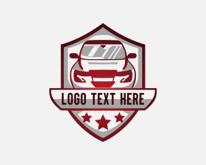 Racecar - Car Racing Shield logo design