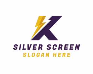 Electric - Lightning Sharp Letter K logo design