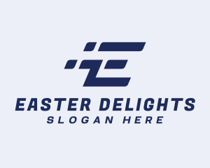 Fast Transport Letter E logo design