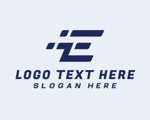 Courier - Fast Transport Letter E logo design