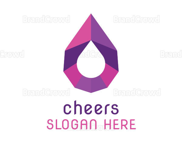 Purple Gemstone Droplet Logo