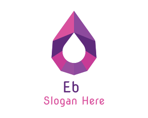 Purple Gemstone Droplet Logo