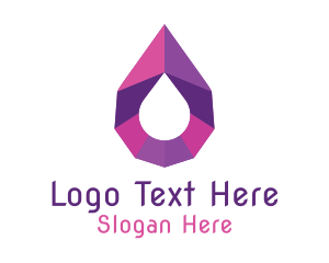 Purple Gemstone Droplet Logo