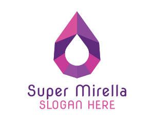 Jewel - Purple Gemstone Droplet logo design