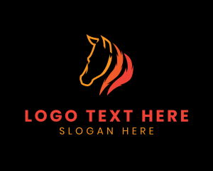 Engine - Equine Horse Animal logo design