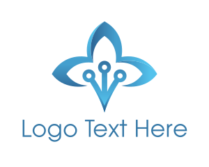 Gradient - Blue Lotus Spa logo design